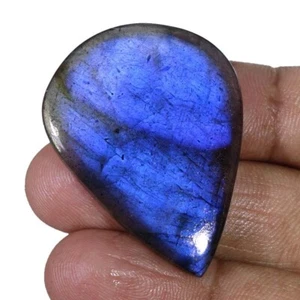 100% Natural Blue Labradorite Cabochon Gemstone Pear Shape 38.90 Cts - Picture 1 of 8