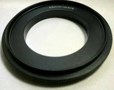 55mm Macro Reverse Lens Adapter Ring For M4/3 Micro Four Thirds Camera E-PL1 GH5 - Image 1 of 4