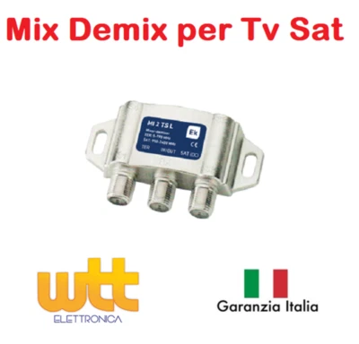 Miscelatore TV SAT Demiscelatore Mix Demix Antenna Tv-Sat da interno - Immagine 1 di 2