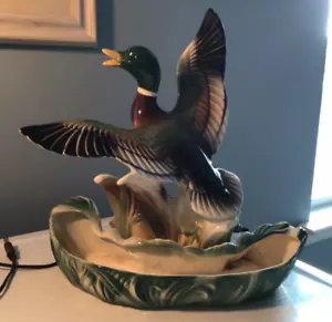 Vintage MCM 50er Keramik Ente Stockente TV Lampe/Pflanzgefäß Lane & Co Van Nuys - Bild 1 von 10