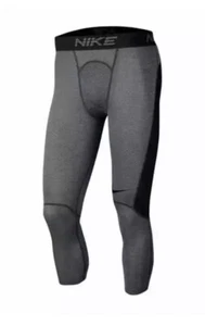 Nike Pro Gray Black 3/4 Base Layer Tights Men's Small CJ4823-084 Dri-Fit New - Picture 1 of 4