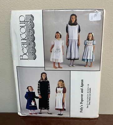 New Vintage Beaucoup Polly's Popover and Apron Pattern 2 4 6 8 10 12 14 - Image 1 of 2