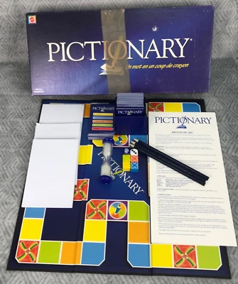 Pictionary jeu de société Crayon de 3 Mattel 2002 12 ans famille livraison gratu - Photo 1/4