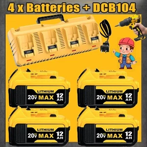 For DEWALT DCB104 20V MAX Multi-Port Fast Battery Charger /2/4X DCB206 Batteries - Picture 1 of 26