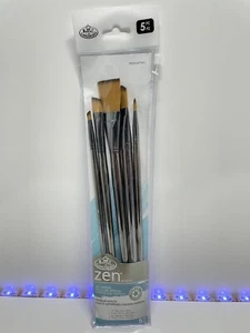 Royal & Langnickel Zen All Media Brush 5 PC RZEN-Set 431 12"Long Series 43 - Picture 1 of 5