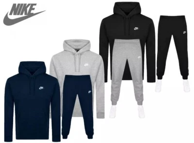 Mens Nike Club Tracksuit Set Navy, Black & Grey S-XL - Image 1 of 4