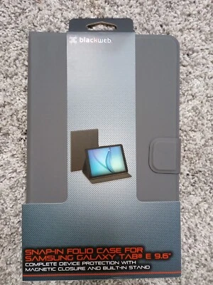 Galaxy Tab E 9.6 Case 2016 Model Stand Folio Grey Fast Shipping - Image 1 of 2