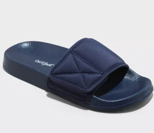 Jungen Mädchen Marine Schlappen Sandalen Katze & Jack Klettverschluss Riemen Sommer Freizeitschuhe - Bild 1 von 4