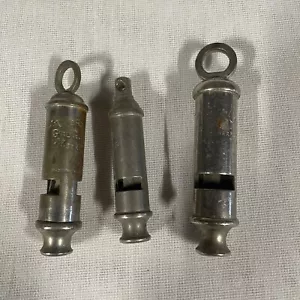 Antique GPO Whistle Bundle x3 J HUDSON Birmingham & 2 Acme - Foto 1 di 9