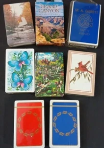 8 Sealed Decks Of Playing Cards Butterflies•Dogs Fox Hunt• Grand Canyon Cardinal - Picture 1 of 7