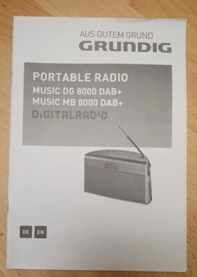 Bedienungsanleitung für GRUNDIG Music DG 8000 DAB+ Portable Radio  - Bild 1 von 2