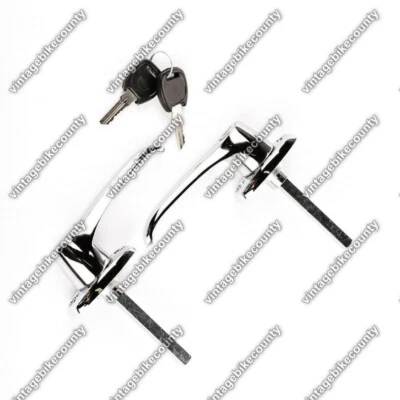 Par de palancas de manija de puerta cromadas para Jeep CJ7 1976-80 con puertas de acero completas Foto 1 de 2