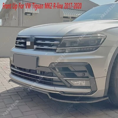 ABS Car Front Bumper Lip Splitter For VW Tiguan R-line 2017-2020 Pre-Facelift Foto 1 de 4