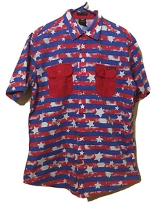 Camisa mangas corta para hombre, con diseño de estrellas y listas de colores. - Picture 1 of 6