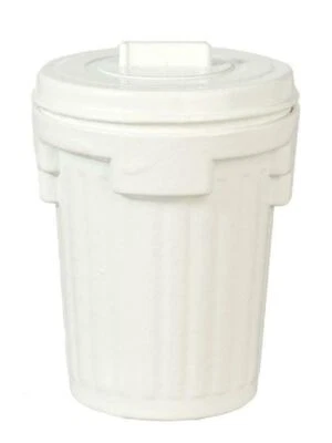 Bambole Casa Metallo Bianco Pattumiera Cestino Spazzatura Trash Lattina Cucina - Immagine 1 di 4