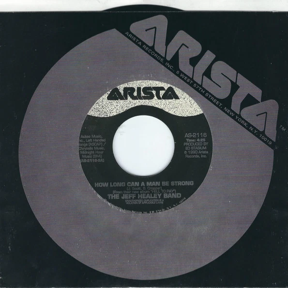 The Jeff Healey Band – How Long Can A Man Be Strong 45 RPM RECORD  - Image 1 of 1