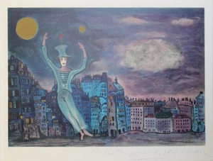 "MIME MARCEAU: LE DREAM DE BIP" Original Litho geflochten Marcel MARCEAU 1974   - Bild 1 von 1