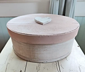 Wooden Cheese Box shabby chic french Cottage Core Storage - Picture 1 of 8