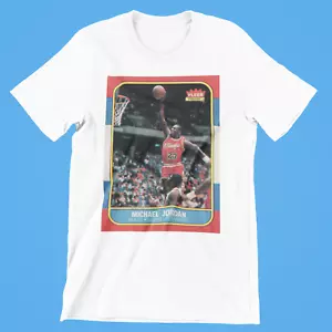 Camiseta Michael Jordan Chicago Bulls Fleer Tarjeta de Novato NBA 1986 Mezcla Premium - Imagen 1 de 10