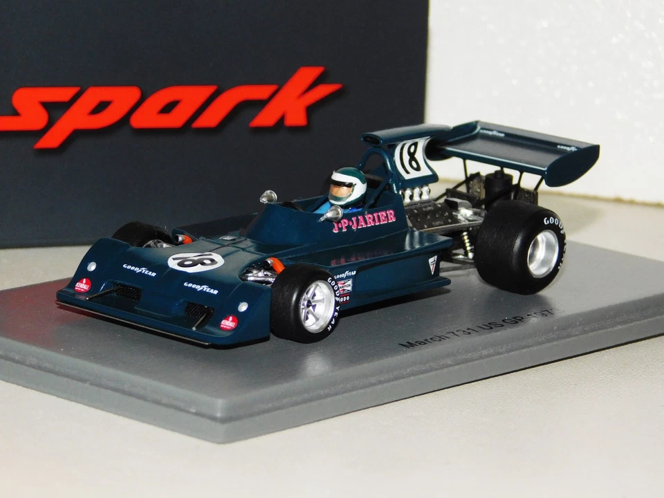 MARZO 731 #18 JEAN PIERRE JARIER USA GP 1973 SPARK S7267 1/43 - Immagine 1 di 1