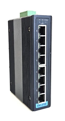 Advantech EKI-2728 8-port Gigabit Unmanaged Ethernet Switch - Bild 1 von 3