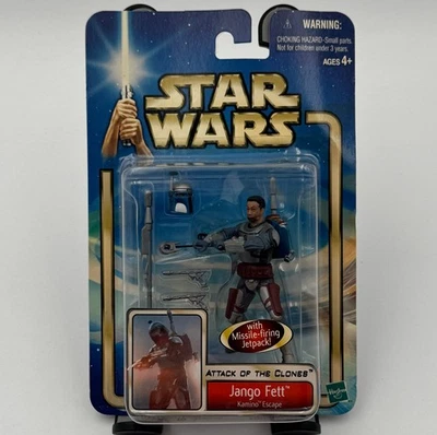 Jetpack de misiles Hasbro Jango Fett Star Wars Attack of the Clones 3,75 pulgadas Foto 1 de 3