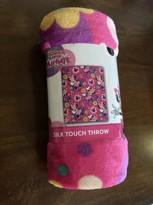 NUEVO Disney MINNIE MOUSE FLOWER FEST Manta Tacto Seda - Rosa 40 x 50 pulgadas Foto 1 de 4