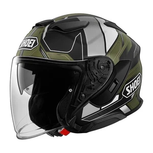 SHOEI CASCO MOTO JET J-CRUISE 3 WHIZZY TC-11 MATT BLACK MILITARY GREEN 22-06 - Picture 1 of 6