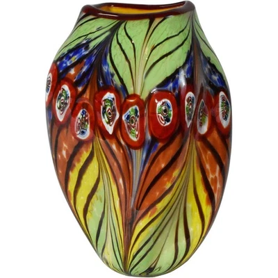 Vaso de vidro arte soprado à mão Dale Tiffany AV15209 Evelyn 12 X 8 polegadas - Imagem 1 de 2