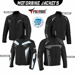 Men Motorcycle Motorbike Cordura Textile Racing Jacket Waterproof CE Armoured - Picture 1 of 25