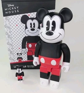 Medicom BE@RBRICK Disney Mickey Mouse RW 2020 100% 400% Bearbrick Set - Picture 1 of 9