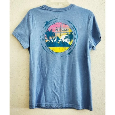 T-SHIRT-GUY HARVEY-Blue-Back Graphic--Child/Junior-LRG-Woman-SM/MED - Image 1 of 4