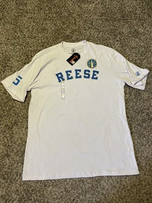 FISLL WNBA Angel Reese Chicago Sky #5 Embroidered Shirt Large L White NWT - Image 1 of 4
