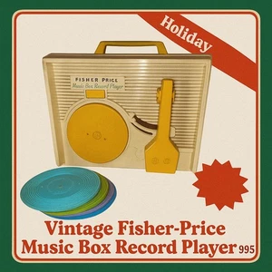 Vintage Fisher-Price Music Box Record Player 995 • 1971 • WORKS • Includes Discs - Picture 1 of 12