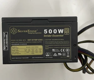 SST-ST50F-ESG Silverstone 500w 80+ Gold Active PFC Switch Power Supply Turns On - Afbeelding 1 van 6