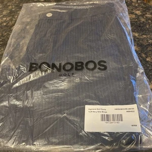 Bonobos Highland Tour Golf Pants 29x30 Tailored Fit Navy Nile Stripe New V764 - Picture 1 of 7