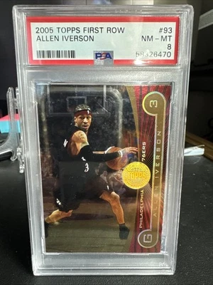2005-06 Topps First Row Gold Rainbow /325 Allen Iverson #93 PSA 8 Low Pop - Image 1 of 4