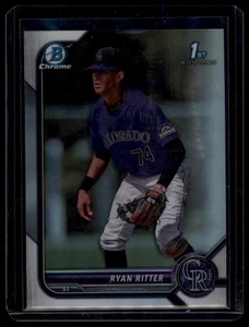 2022 Bowman Draft #BDC-136 Ryan Ritter Refractor Colorado Rockies - Picture 1 of 2