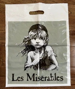 Les Miserables broadway play plastic merch/ gift / shopping bag 18" x 13.75" - Picture 1 of 2