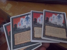 4x animate dead, playset, mtg, 2x4th edition (HP/MP), 2 x revised (LP)