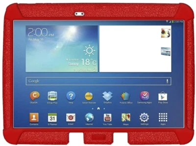 SAMSUNG GALAXY TAB 3 CASE COVER - 10.1" AMZER SILICONE RUBBER JELLY(Red or Blue) - Image 1 of 4
