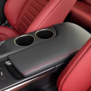 Black Armrest Center Console Lid Cover Red Line For Lexus IS250 IS350 2014-2017 - Foto 1 di 8