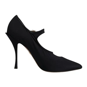 DOLCE & GABBANA Shoes Black Mary Jane Stretch Crystal Pumps EU38 / US7.5 970usd - Picture 1 of 9