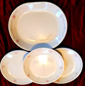 CORELLE ENGLISH BREAKFAST 7 DINNER PLATES & 1 Oval Platter GREAT CONDITION - Picture 1 of 5