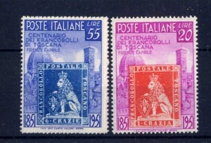 ITALIA - 1951 Centenario dei primi francobolli del Granducato di Toscana MNH** - Imagen 1 de 2