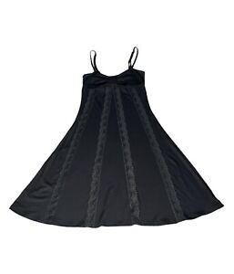 Y2K Guess Black Slip Dress Aline XS Bandeau Top