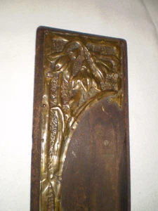 Jugendstil Holz Messing Thermometer Ständer - Bild 1 von 9