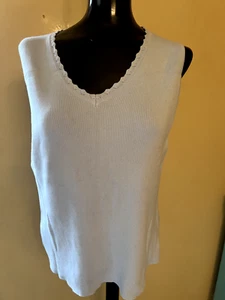 Pierre Cardin Cotton Sweater Knit Top Blue Woman's Size Large - Picture 1 of 2