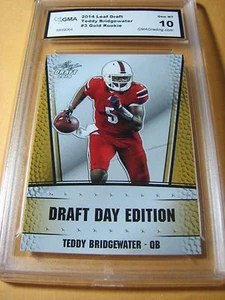NOVATO TEDDY BRIDGEWATER VIKINGS 2014 HOJA DRAFT DORADO RADIOCONTROL # 3 GRADO 10 - Imagen 1 de 1