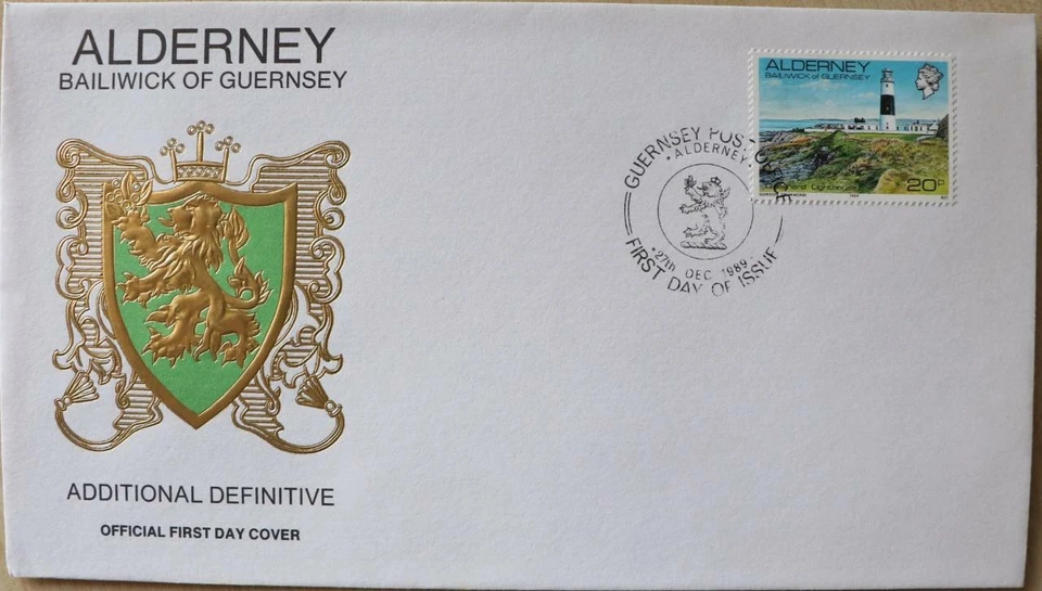 Alderney Stamps: "Definitives -  20p Value" - First Day Cover 1989 - Image 1 of 1